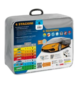 Telo copriauto in peva elettrosaldato 4 stagioni - ag-6 - cm 180x190x440  20460