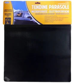 Tendine elettrostatiche microforate per auto nero 38x43 cm